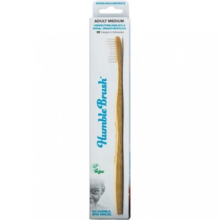 The Humble Co. Bamboo Toothbrush White Medium Bristles Biodegradable Environmentally Friendly Vegan Recommended by