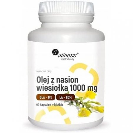 Aliness Evening Primrose Oil 1000mg GLA 9% LA 85% 90 Softgels