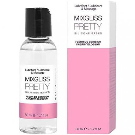 MIXGLISS PRETTY Premium 2-in-1 Silicone-Based Massage Oil and Lubricant 50ml Cherry Blossom