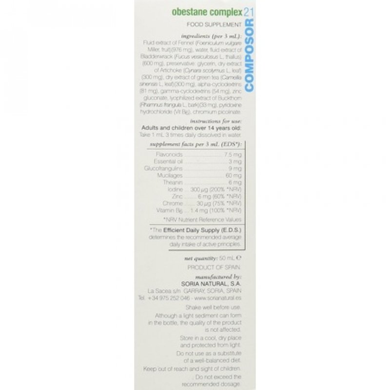 Soria Composor 21 Obestane Comples S Xxi 50ml