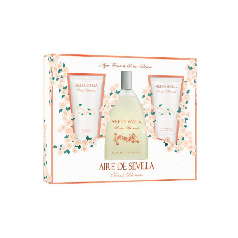 Instituto Español Aire de Sevilla Rosas Blancas kit de parfums et de produits pour le bain 3 pièce(s) Femelle
