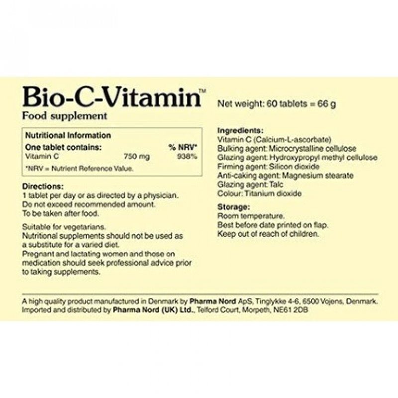 Pharma Nord Bio-C Vitamin 750mg 60 Tablets