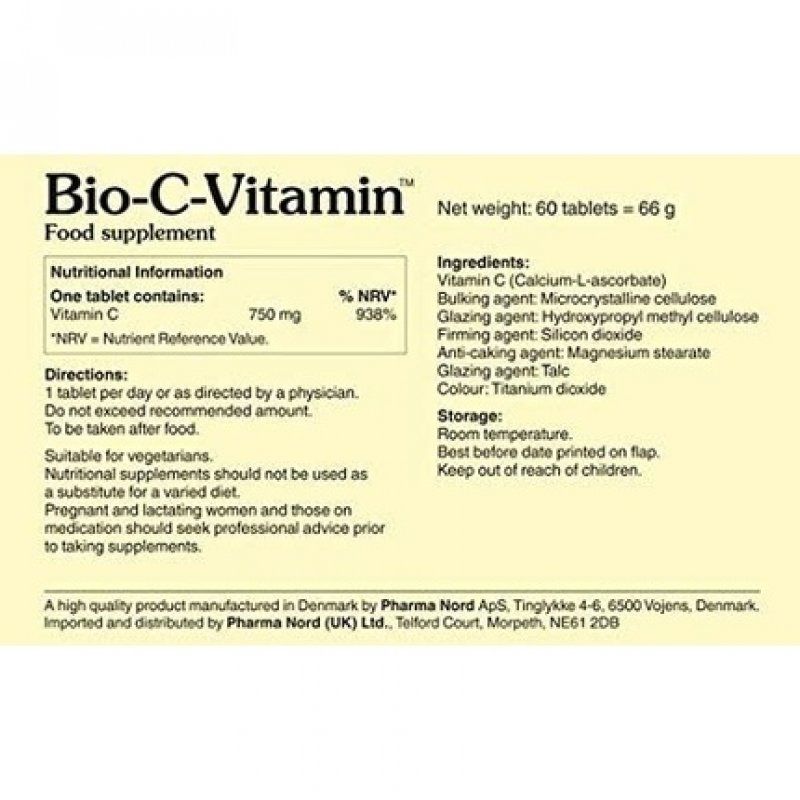 Pharma Nord Bio-C Vitamin 750mg 60 Tablets