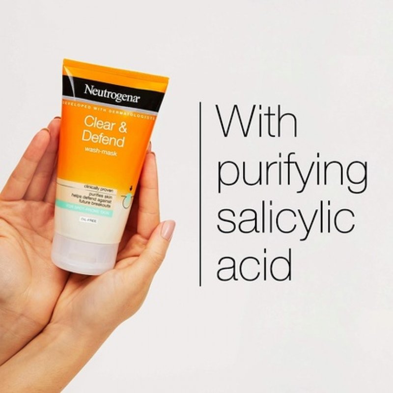 Neutrogena Clear & Defend 1% Salicylic Acid 2-in-1 Wash-Mask 150ml