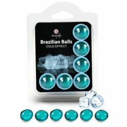 Brazilian Balls Cold Effect Orgasmic Foreplay Lubricant Flavoured Condom Safe - Pack of 6