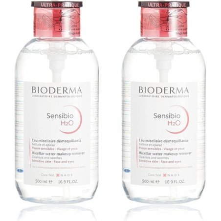 BIODERMA Sensibio H2O Micellar Water for Sensitive Skin 500ml - Pack of 2