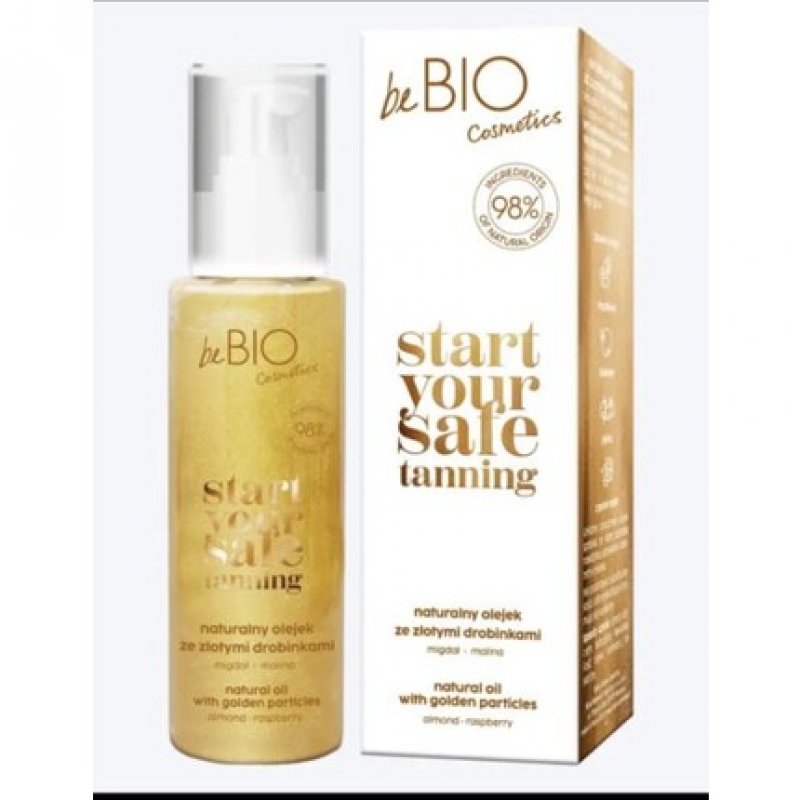 Raspberry Almond Body Oil with Golden Particles - Vegan Friendly and Natural