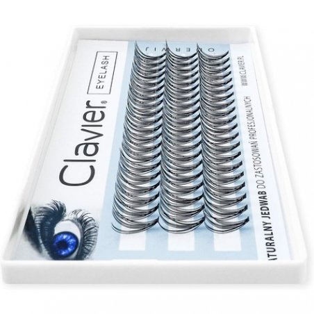 Clavier C-Curl Classic Silk Eyelash Clusters in Various Lengths for a Natural Multi-Dimensional Effect 11mm