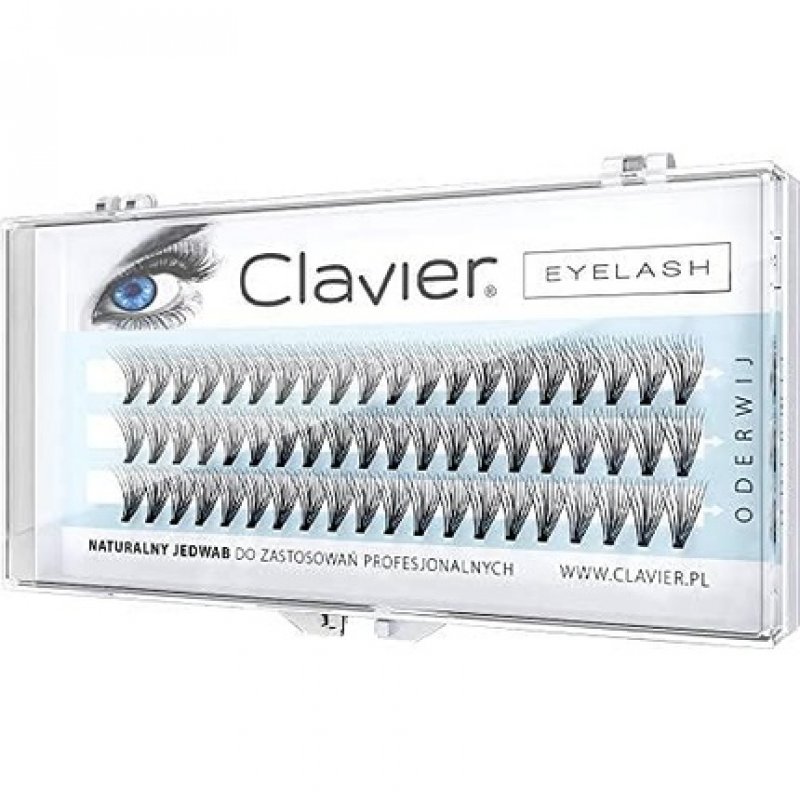 Clavier C-Curl Classic Silk Eyelash Clusters in Various Lengths for a Natural Multi-Dimensional Effect 11mm