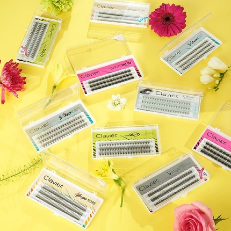 Clavier C-Curl Classic Silk Eyelash Clusters in Various Lengths for a Natural Multi-Dimensional Effect 11mm