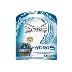 Wilkinson Sword Hydro 5 Razor Blades for Men 8 Razor Blade Refills with Hydrating Gel and Precision Trimmer