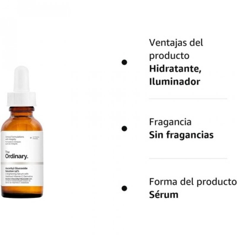 The Ordinary Original Ascorbyl Glucoside Solution 12% 30ml Vitamin C Serum for Signs of Aging