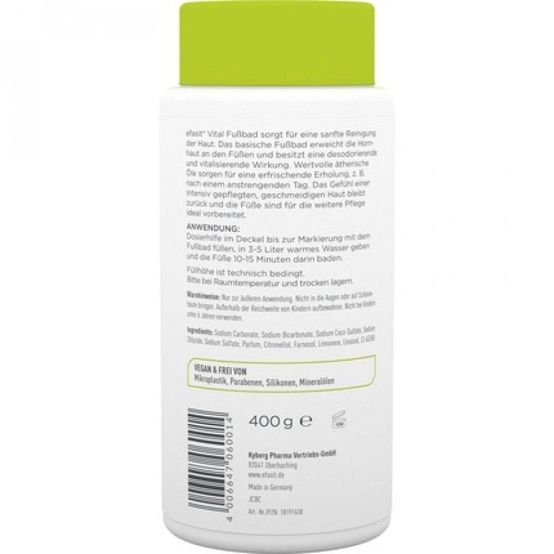 efasit Vital Foot Bath 400g - Basic Callus Bath Additive for Fragrant, Well-Groomed, and Relaxed Feet - Callus Softener