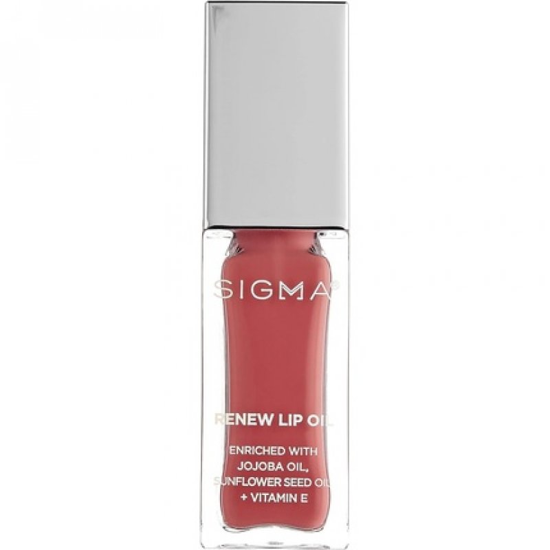Sigma Beauty Renew Lip Oil Fresh Pink Sheen Nourishing Non Sticky Lip Oil with Subtle Sheen Paraben Free Lip Gloss