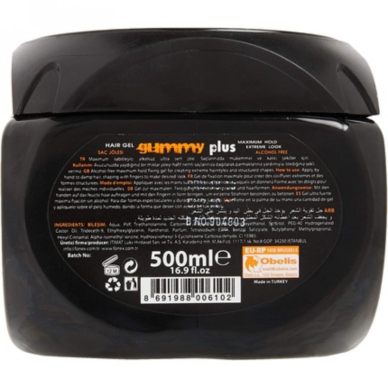 Gummy Hair Gel 500ml Plus