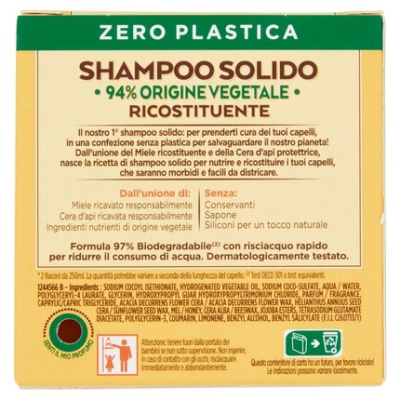 Garnier Ultra Dolce Solid Shampoo Treasures of Honey for Brittle Hair 60g