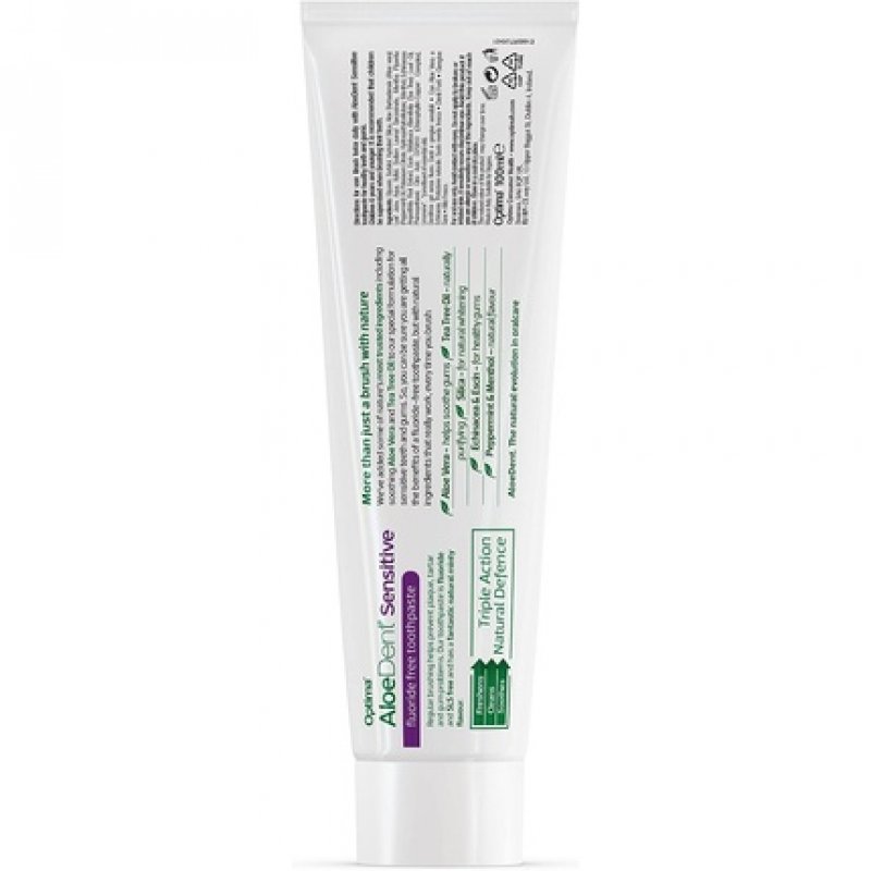 Aloe Dent Sensitive Aloe Vera Toothpaste Fluoride Free 100ml