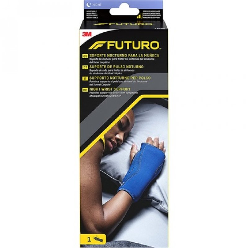 FUTURO Night Wrist Support Provides Support for Wrists with Symptoms of Carpal Tunnel Syndrome Adjustable Night Time