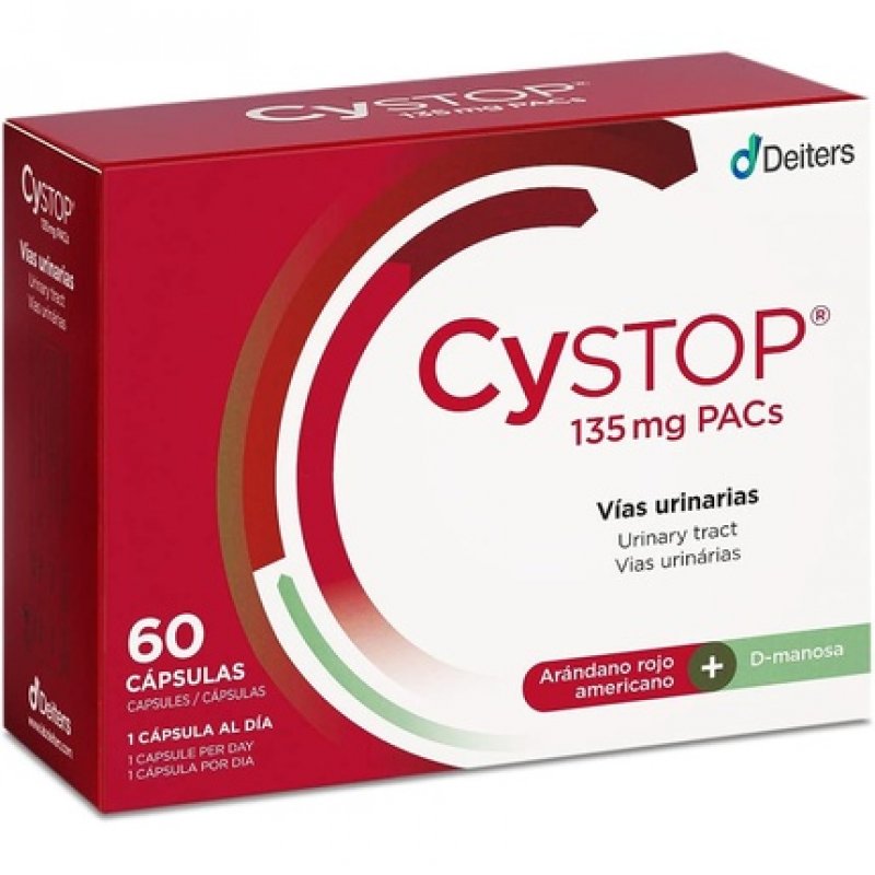 Deiters Cystop Red Blueberry Tablets for Cystitis with D-Mannose 60 Capsules