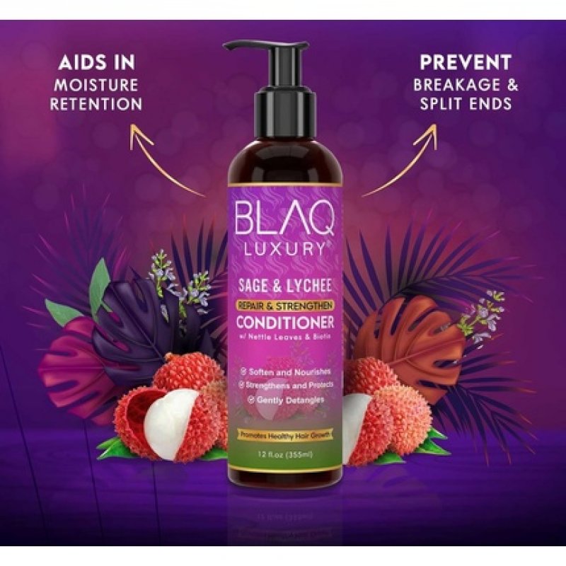 Blaq Luxury Sage & Lychee Repair and Strengthen Conditioner 12oz