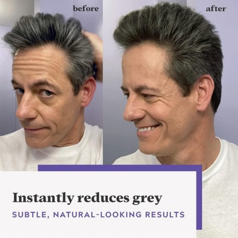 Just For Men Touch of Grey Medium Brown Hair Dye No Mix Comb-In Applicator for a Natural Salt & Pepper Look Ammonia &