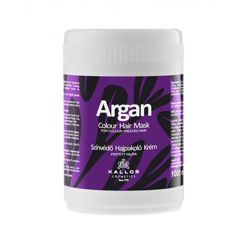 Kallos Argan Colour Hair Mask 1000ml masque pour cheveux Femmes