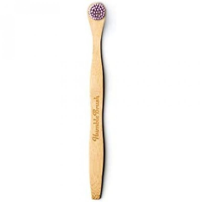 The Humble Co. Bamboo Tongue Scraper Ultra-Soft Purple - Biodegradable, Eco-Friendly, Vegan for Your Everyday Oral Care