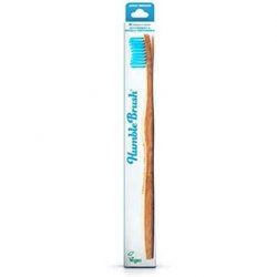 The Humble Co. Bamboo Toothbrush Blue Medium Bristles Biodegradable Eco-Friendly Vegan Dentist Approved