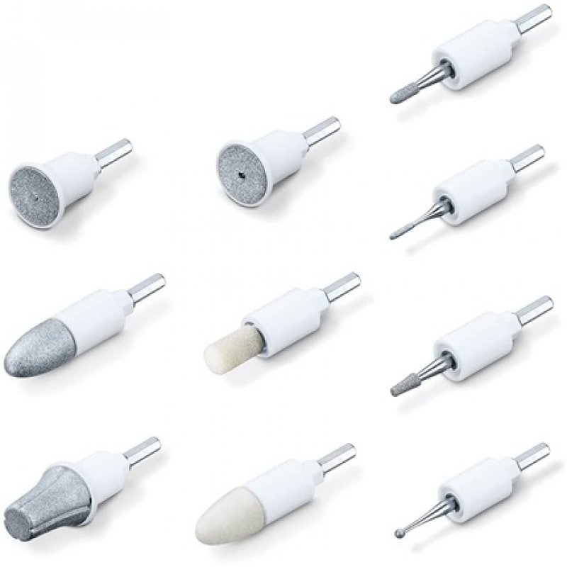 Beurer MP 64 Replacement Set for Manicure Pedicure Set with High-Quality Sapphire and Felt Nail Care Attachments