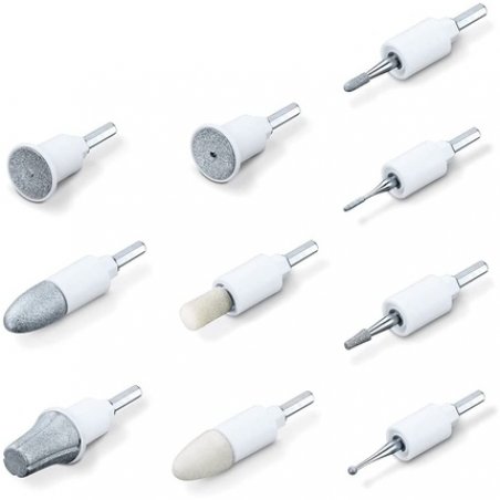 Beurer MP 64 Replacement Set for Manicure Pedicure Set with High-Quality Sapphire and Felt Nail Care Attachments