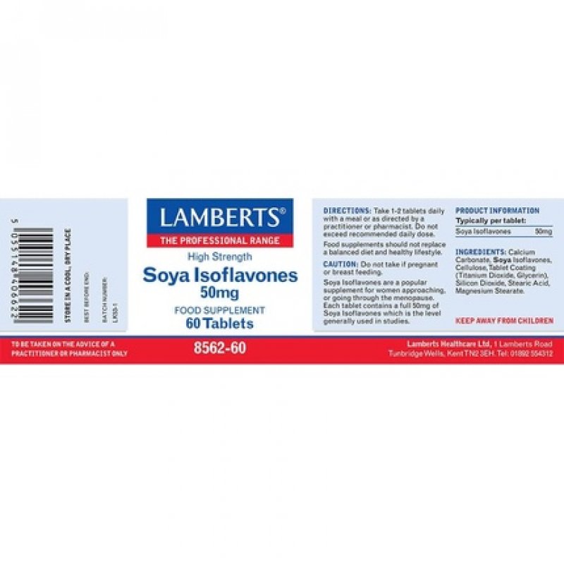Lamberts Soy Isoflavones 60 Tablets 50mg
