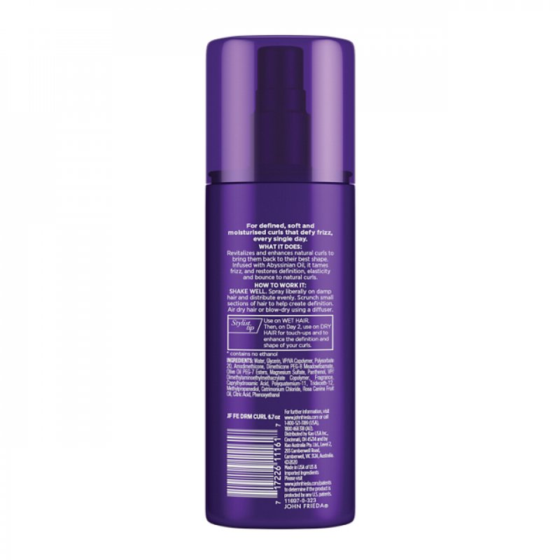 John Frieda Frizz Ease Dream Curls Daily Styling Spray for Curly and Wavy Hair 200ml