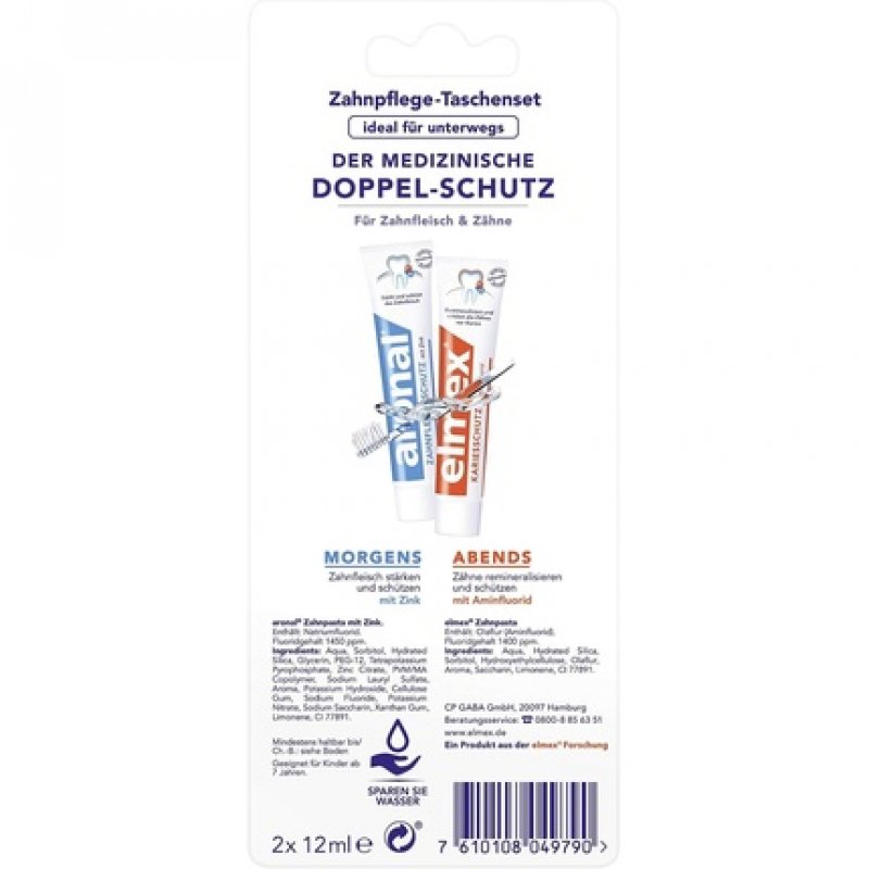 Aronal and Elmex Dental Care Travel Set 2x12ml