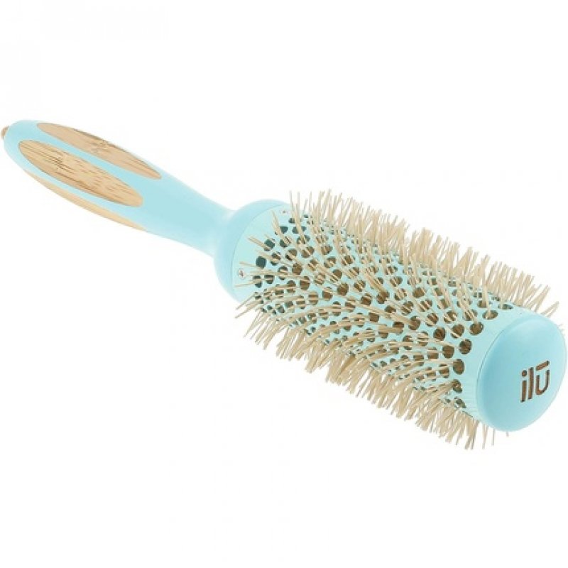 T4B Ilu BambooM Styling Detangling Eco Friendly Natural Bamboo Round Volume Color Hairbrush for Professional