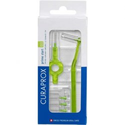 Curaprox CPS 011 Prime Start Interdental Brush Kit Lime Green