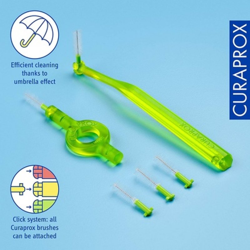 Curaprox CPS 011 Prime Start Interdental Brush Kit Lime Green