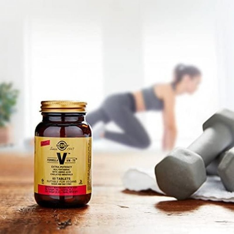 Solgar Formula VM-75 Tablets Helps Reduce Tiredness and Fatigue Multivitamin Including Vitamins B and C Vegan Kosher
