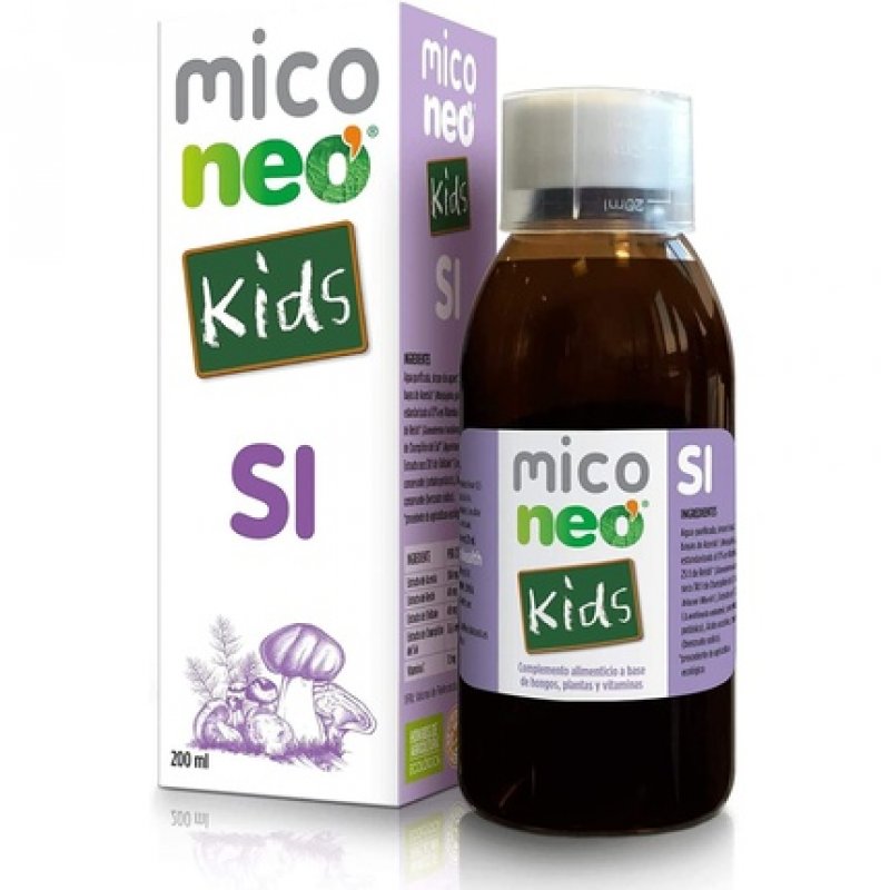 Mico NEO SI Kids Children's Syrup Reishi, Sun Mushroom and Shiitake Gluten and Dairy Free For Immunocompromised