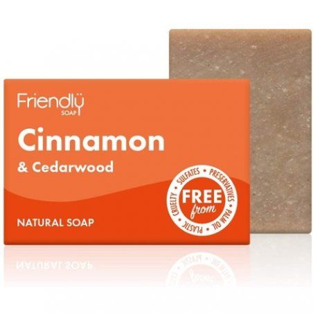Friendly Soap Handmade Natural Cinnamon & Cedarwood Soap 95g