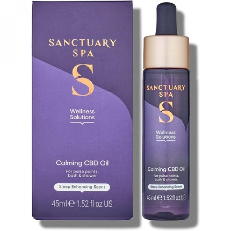 Sanctuary Spa CBD Oil Calming Multipurpose Oil For Pulse Points Bath and Shower Vegan and Cruelty Free 45ml