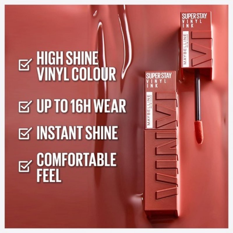 Maybelline New York Lip Colour SuperStay Vinyl Ink 115 Peppy 4.2ml