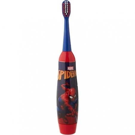 Mr. White Spider-Man Electric Toothbrush for Kids with Soft Bristles and Vibrating Head System