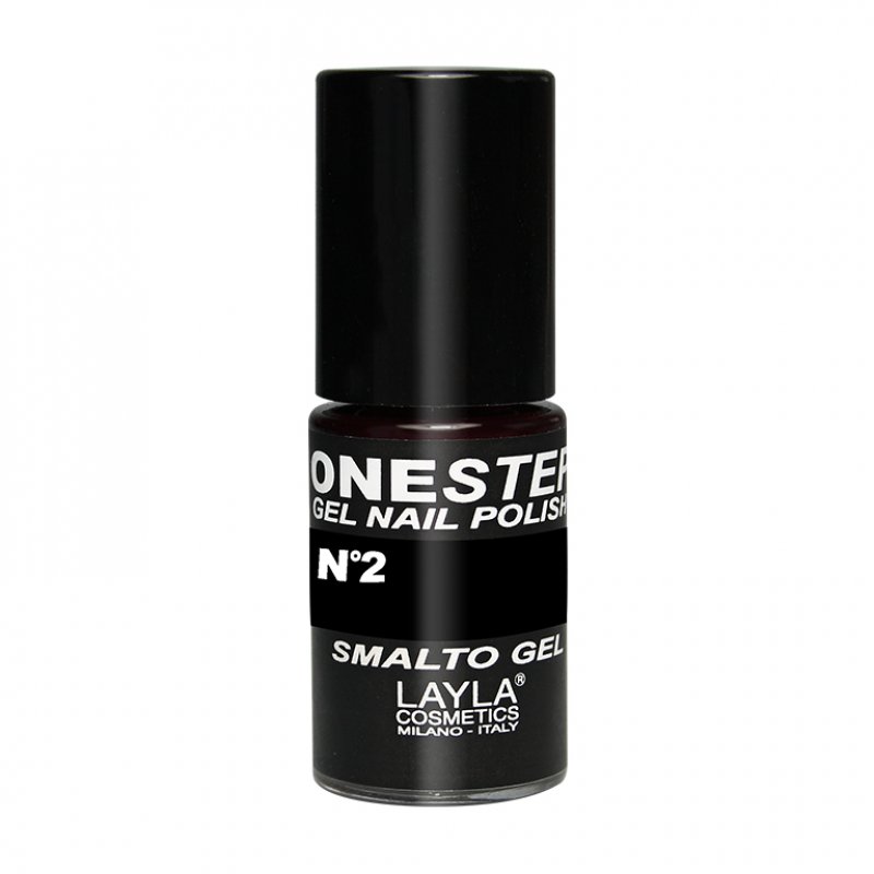 LAYLA COSMETICS One Step Gel Nail Polish 100 Black Number 2