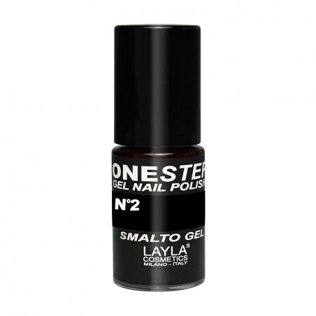 LAYLA COSMETICS One Step Gel Nail Polish 100 Black Number 2