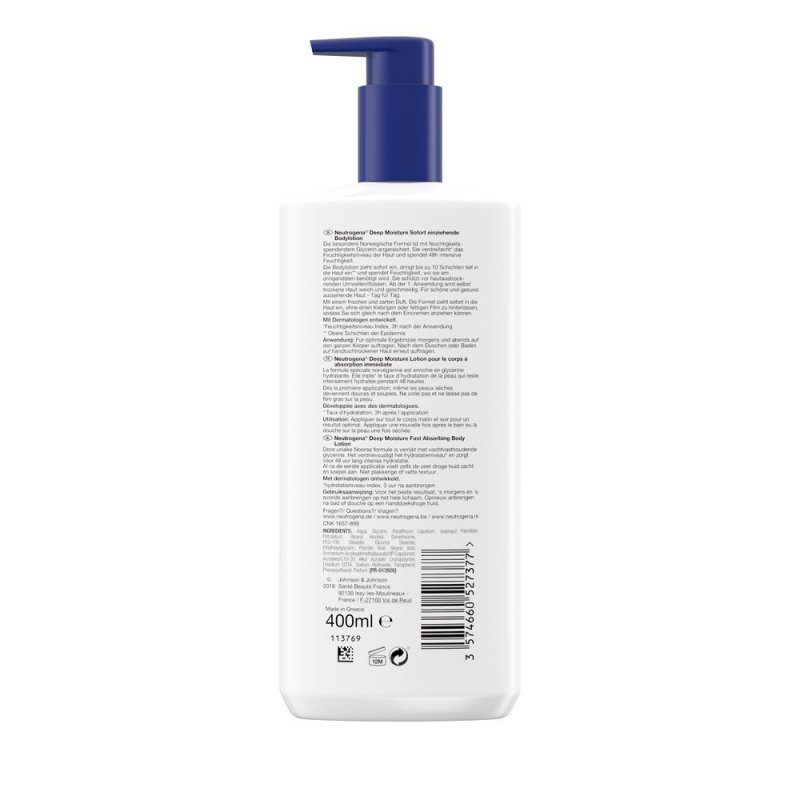 Neutrogena Deep Moisture Fast Absorbing Body Lotion 400ml