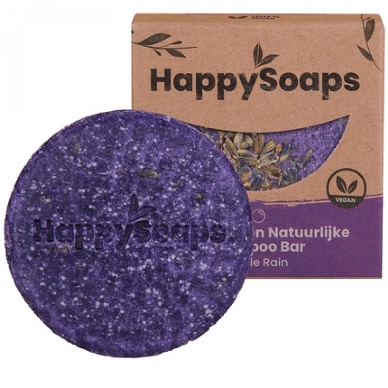 HappySoaps Purple Rain Lavender Moisturizing Solid Shampoo Bar 70g