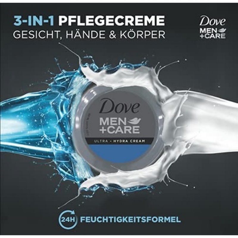 Dove cream 150 ml. Men hydra cream face, hands and body