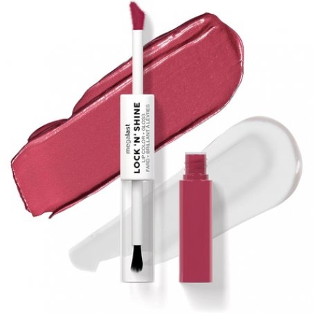 Wet n Wild Megalast Lock n' Shine Dual-Ended Lip Color and Clear Gloss Vitamin E and Jojoba Oil Enriched Formula La