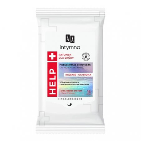 AA Help Intimate Hygiene Care Wipes Soothing and Protective 15 Wipes