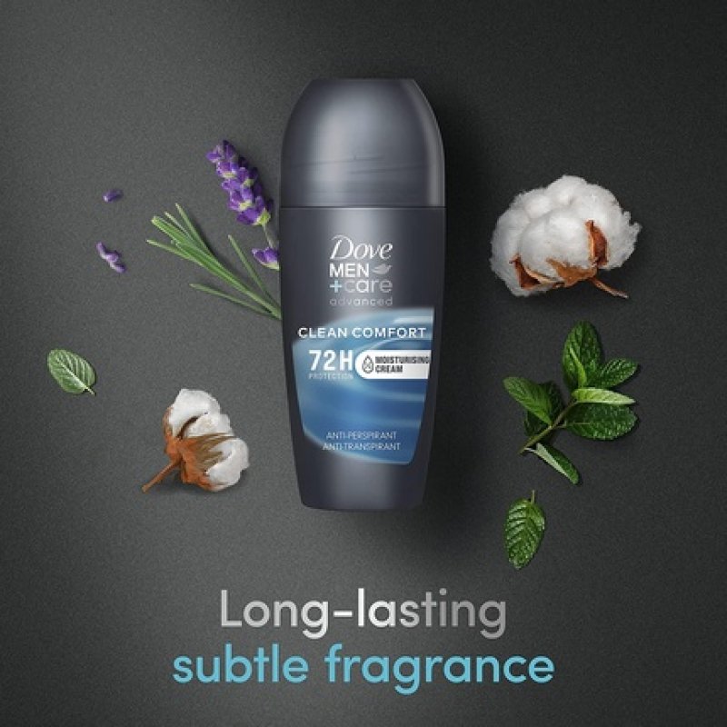 Dove Men Care Clean Comfort Deodorant for Men with Triple Action Technology 50ml